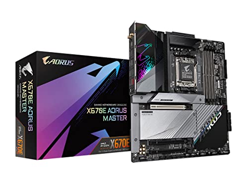 AORUS GIGABYTE X670E MASTER GAMING MOTHERBOARD BLACK EATX DDR5/AM5/LGA 1718 - Like New
