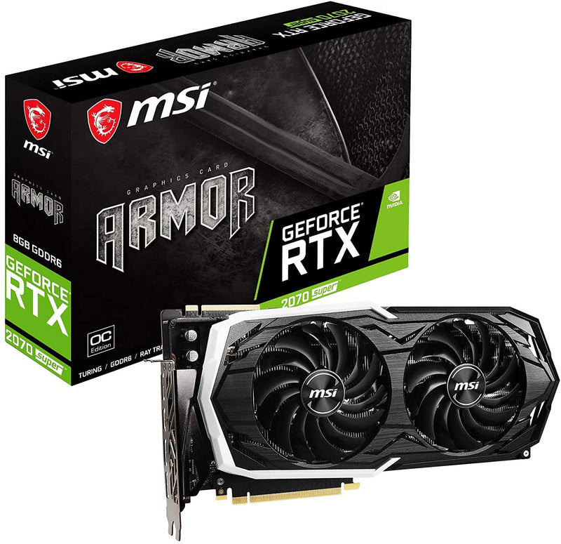 MSI GAMING RTX 2070 Super Graphics Card 8 GB GDDR6 RTX-2070-SUPER-ARMOR-OC Like New