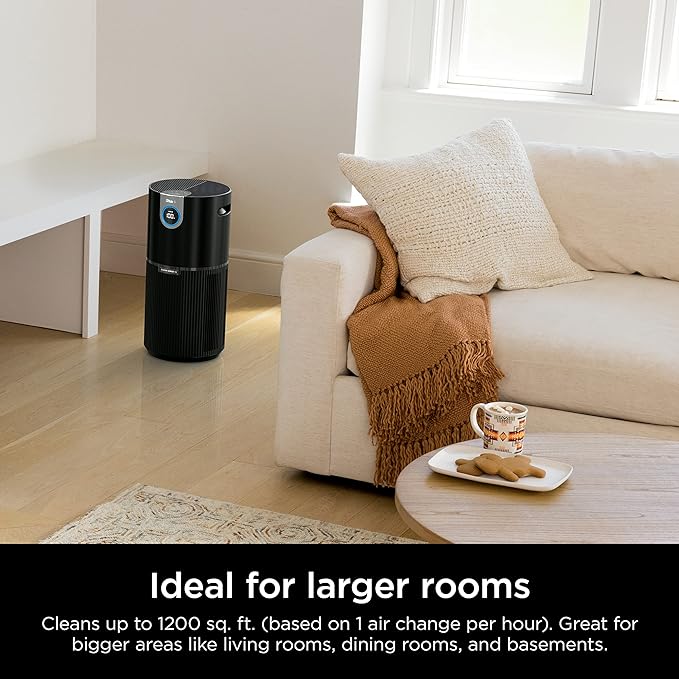 Shark Clean Sense Air Purifiers Home Office Bedroom HEPA Filter HP202 - BLACK Like New