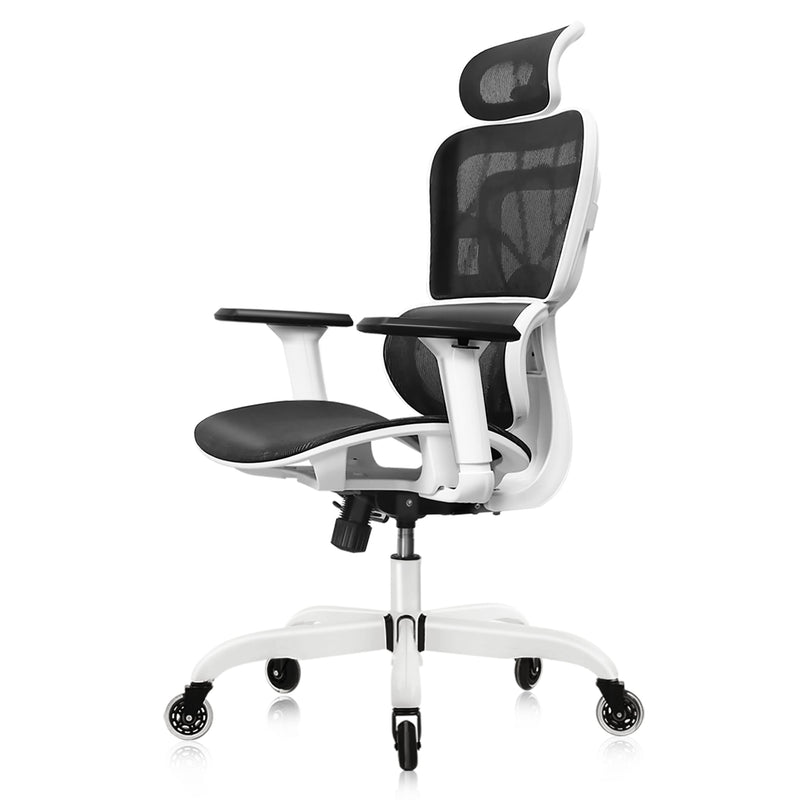 FELIXKING OFFICE CHAIR, RECLINING HIGH BACK COMPUTER CHAIR FK968ZK - WHITE - Like New