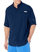 128606 Columbia Men's Tamiami II Long Sleeve Fishing Shirt Carbon L - Brand New