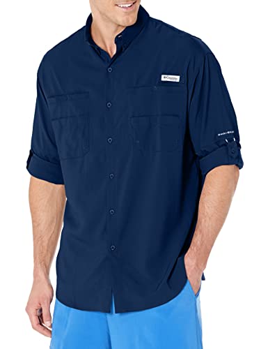 128606 Columbia Men's Tamiami II Long Sleeve Fishing Shirt Carbon L - Brand New