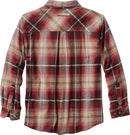 1052 Legendary Whitetails Mens Plaid Flannel Shirt Long Sleeve Brick Plaid L - Like New