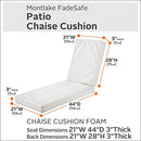 CLASSIC ACCESSORIES 18 X 2 INCH ROUND PATIO CUSHION FOAM - WHITE - Brand New