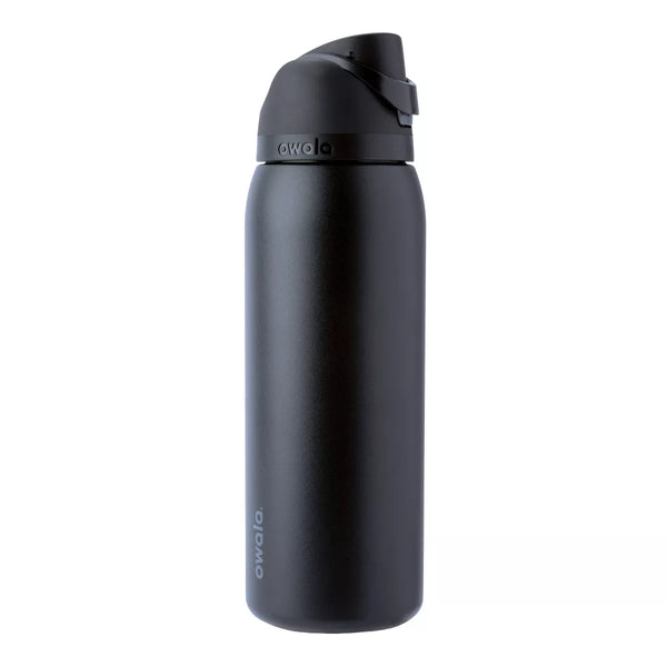 OWALA 40OZ FREE SIP STAINLESS STEEL WATER BOTTLE VERY VERY DARK - VERY VERY DARK - Like New