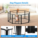 GENERIC 8 PANEL OCTAGON METAL PLAY PEN 23.6"X23.6" - BLACK - Brand New