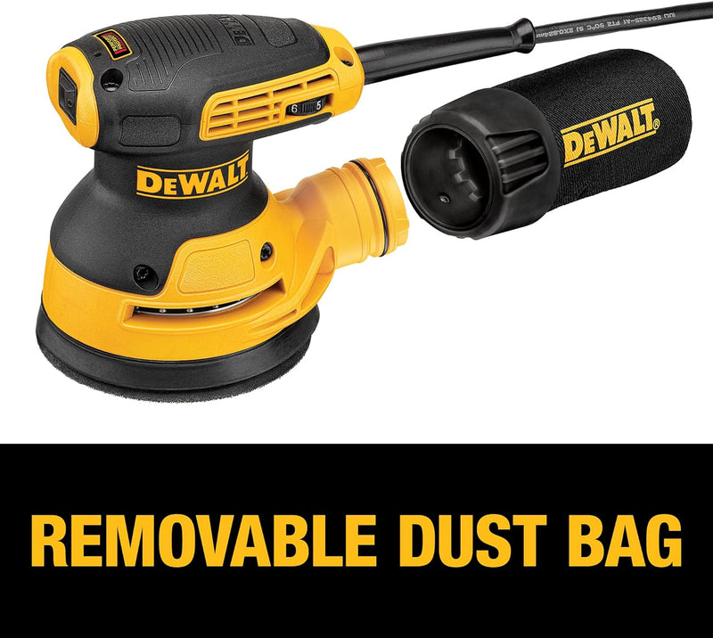 DEWALT Random Orbit Sander, Variable Speed, 5-Inch (DWE6423) -BLACK/YELLOW - Like New