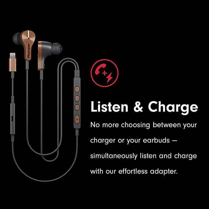 Rayz Pioneer Plus Lightning-Powered Earphones SE-LTC5R-P/XZCWL5 - Rose Gold - Like New