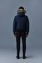 MACKAGE MEN'S DIXON FUR-TRIMMED DOWN BOMBER JACKET NAVY SIZE 38 SIZE M - Brand New