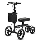 ELENKER BEST VALUE KNEE WALKER 10" FRONT WHEELS MEDICAL SCOOTER CRUTCH BLACK - Brand New