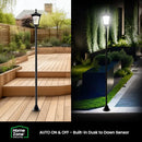 HOME ZONE SOLAR POWERED OUTDOOR POST LAMP LIGHT, SIZE 68.5 INCH - BLACK - Like New