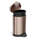 simplehuman 6 Liter 1.6 Gallon Semi-Round Step Trash Can B075FFCNYV - Rose Gold - Brand New