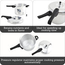 IMUSA USA A417-80801W Stovetop Aluminum Pressure Cooker 7.0-Quart - Silver - Like New