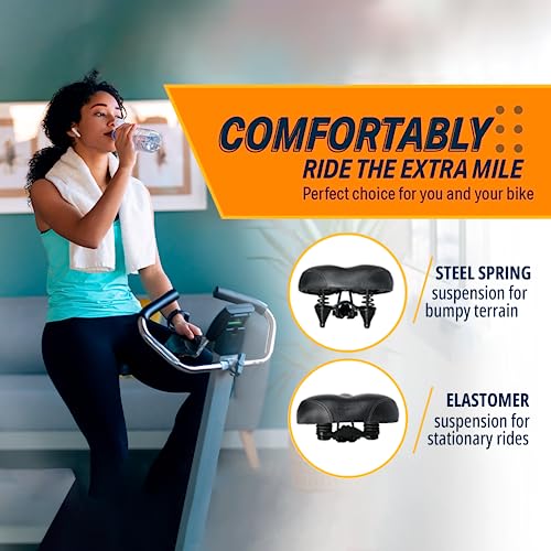 BIKEROO INDOOR BIKE SEAT COMPATIBLE WITH PELOTON EXERCISE OR ROAD BIKES - BLACK - Like New