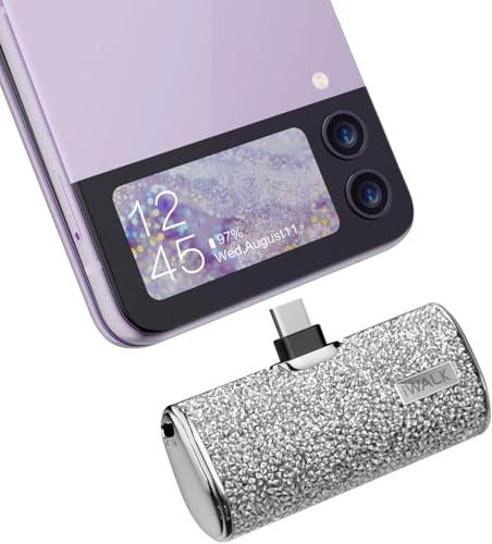 IWALK USB C PORTABLE CHARGER 4500MAH ULTRA-COMPACT SMALL POWER BANK SILVER - Like New