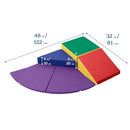 ECR4KIDS SOFTZONE JUNIOR ADVENTURER'S SUMMIT RAMP 4-PIECE - MULTI-COLOR - Like New