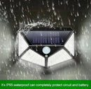OUTDOOR MOTION SENSOR SOLAR WALL LIGHT 3 LIGHTING MODES FOUR-SIDED ILLUMINATION - Like New