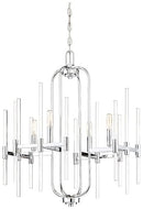 Minka Lavery Chandelier Pendant Lighting 3094-77 Pillar Room, 4-Light, Chrome - Brand New