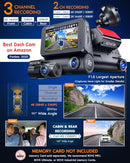 ROVE R3 3 Channel Dash Cam Front and Rear with Cabin, 3in IPS Touch Screen - Like New