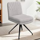 VECELO Criss Cross Legged Chair Armless Chair with Wide Padded Seat - Beige - Brand New