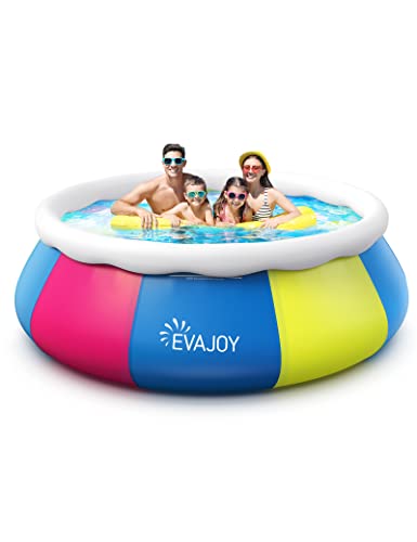 EVAJOY 10FT X 30IN ABOVE GROUND SWIMMING POOL EASY SET Inflatable RING MULTI - Like New
