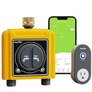 RAINPOINT WIFI WATER TIMER 2-ZONE, BRASS INLET, GARDEN IRRIGATION - YELLOW/BLACK - Like New
