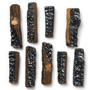 Barton 10-Pieces Ceramic Logs Set Realistic Fire Log Stackable Logs - Brand New