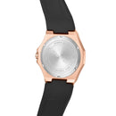 TUCCI ITALY PRECISIONE UNISEX SILICONE WRIST WATCH - ROSE TONE BLACK - Like New