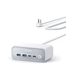 ANKER 525 CHARGING STATION 7-IN-1 USB C POWER STRIP A91C0121 - AURORA WHITE - Like New