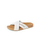 CI6515 REEF CUSHION SPRING BLOOM WOMENS FASHION SLIDE SANDAL WHITE TAN SIZE 8 - Like New