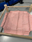 PAOPO PET HAMMOCK PINK WHITE PLAID 19" BY 19" - PINK/WHITE - Like New
