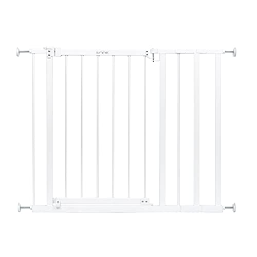 SUMMER INFANT EVERYWHERE EXTRA WIDE WALK-THRU SAFETY PET GATE - WHITE METAL - Brand New