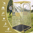 ZJ Right Sports Tent 1 Person Fishing Pod Soccer Tent Cold Weather - Yellow - Like New