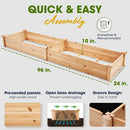 IDZO RAISED GARDEN BED DURABLE GARDEN BOX 96 INCHES RAISED GARDEN BED - NATURAL - Like New