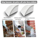 SMASENER Rain Gutter Downspout Splash Blocks, 2 Pack, Sturdy Splash Blocks White - Like New
