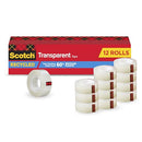 Scotch Transparent Greener Tape, 12 Rolls, 3/4 x 900 Inches, Boxed - Brand New