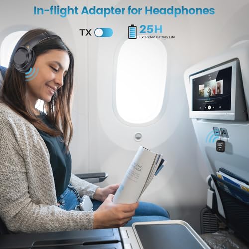 YMOO Upgraded Bluetooth 5.4 Transmitter Receiver Airplane Wireless Bluetooth - Like New