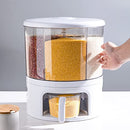 PIOJNYEN Grain Dispenser 24lb Rice Storage Container B0BBLV2F4X - Black - Brand New