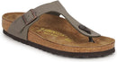 BIRKENSTOCK GIZEH UNISEX LEATHER SANDALS - SIZE: MEN 8 WOMEN 10 - STONE - Like New