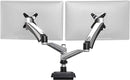 Varidesk Dual Monitor Arm Desk Mount 48003 - Silver - Like New