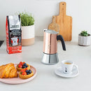BIALETTI NEW VENUS in Induction Stovetop Coffee Maker - COPPER SILVER - Like New
