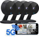 LaView 5G& 2.4GHz Security Cameras 4pcs Home Security Camera 1080P - BLACK Like New