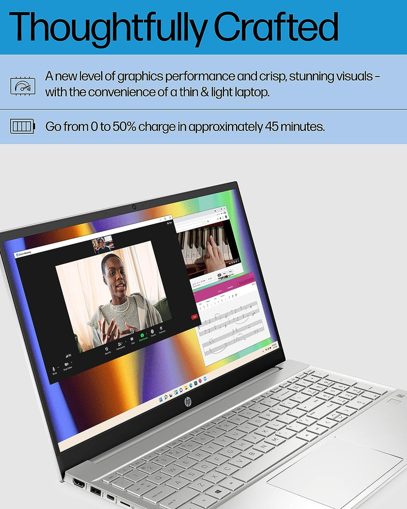 HP Pavilion 15 15.6" FHD i7-1255U 16GB 512GB SSD, +FPR 15-eg2025nr - Silver - Like New