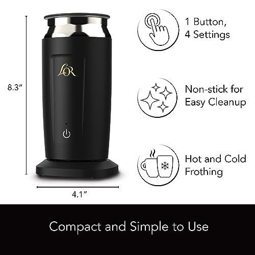 L'OR BARISTA FROTHER STEAMER HOT COLD FOAM MAKER WARMER 8.5OZ/250ML - BLACK - Like New