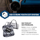 KID-O-BUNK DISC-O-BED YOUTH KID-O-BUNK 62x28 FOLDING BUNKED DOUBLE CAMPING - Like New
