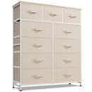 WLIVE Tall Dresser for Bedroom, 11 Drawer Chest of Drawers, Cream White - Like New