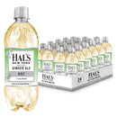 Hal's New York Diet Ginger Ale 20 Fl Oz Bottles (Pack of 24) - Brand New