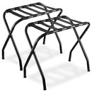 Bartnelli 2-Pack Folding Luggage Rack Collapsible Metal Suitcase Stand-BK/STEEL - Like New