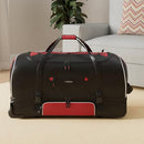 TRAVELERS CLUB ADVENTURE ROLLING TRAVEL DUFFEL BAG 30 IN - RED/BLACK - Like New