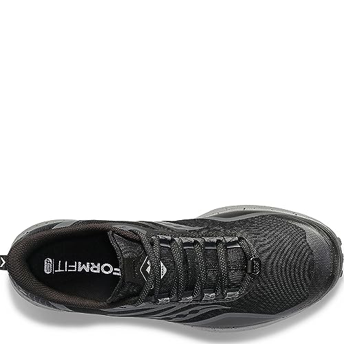 SAUCONY WOMEN'S PEREGRINE 12 TRAIL RUNNING SHOE - SIZE 8.5 - BLACK/CHARCOAL - Like New